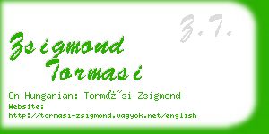 zsigmond tormasi business card